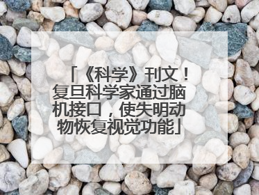 《科学》刊文！复旦科学家通过脑机接口，使失明动物恢复视觉功能