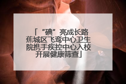 “碘”亮成长路 蕉城区飞鸾中心卫生院携手疾控中心入校开展健康筛查