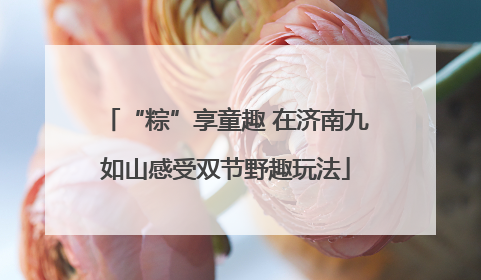 “粽”享童趣 在济南九如山感受双节野趣玩法