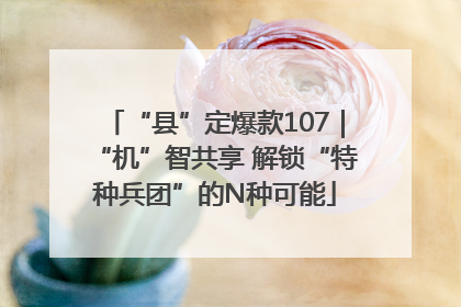 “县”定爆款107｜“机”智共享 解锁“特种兵团”的N种可能