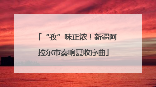 “孜”味正浓！新疆阿拉尔市奏响夏收序曲