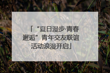 “夏日漫步·青春邂逅”青年交友联谊活动浪漫开启