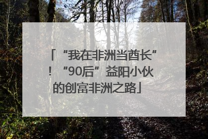 “我在非洲当酋长”！“90后”益阳小伙的创富非洲之路