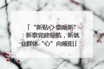 “新贴心·泰暖新”：新泰党建领航，新就业群体“心”向暖阳