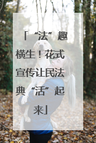 “法”趣横生！花式宣传让民法典“活”起来