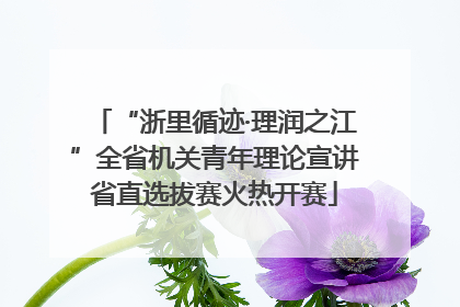 “浙里循迹·理润之江”全省机关青年理论宣讲省直选拔赛火热开赛