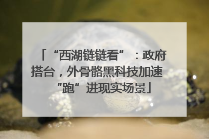“西湖链链看”：政府搭台，外骨骼黑科技加速“跑”进现实场景
