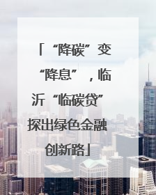 “降碳”变“降息”，临沂“临碳贷”探出绿色金融创新路
