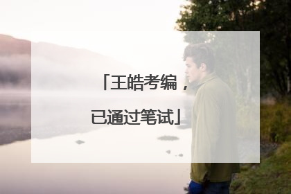 王皓考编，已通过笔试
