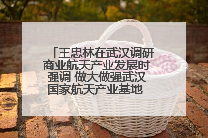 王忠林在武汉调研商业航天产业发展时强调 做大做强武汉国家航天产业基地 打造具有全国影响力的“中国星谷”