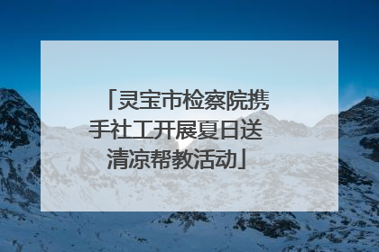 灵宝市检察院携手社工开展夏日送清凉帮教活动