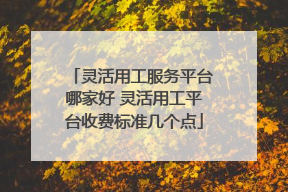 灵活用工服务平台哪家好 灵活用工平台收费标准几个点