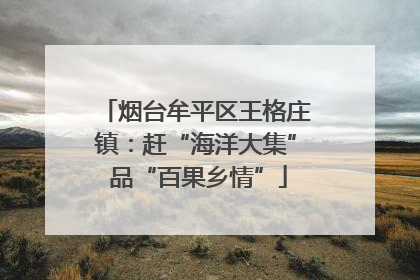烟台牟平区王格庄镇：赶“海洋大集” 品“百果乡情”