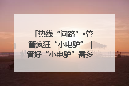 热线“问路”•管管疯狂“小电驴”｜管好“小电驴”需多部门形成合力