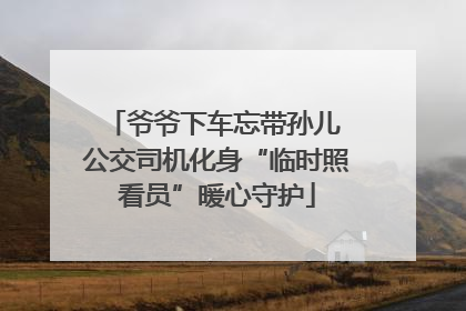 爷爷下车忘带孙儿 公交司机化身“临时照看员”暖心守护