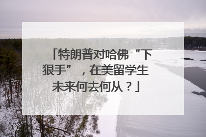 特朗普对哈佛“下狠手”，在美留学生未来何去何从？
