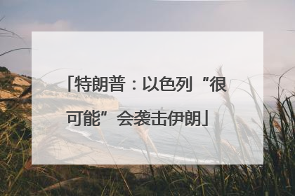 特朗普：以色列“很可能”会袭击伊朗