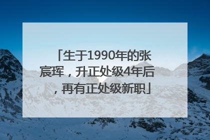 生于1990年的张宸珲，升正处级4年后，再有正处级新职