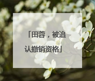 田蓉，被追认撤销资格
