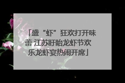 盛“虾”狂欢打开味蕾 江苏盱眙龙虾节欢乐龙虾宴热闹开席