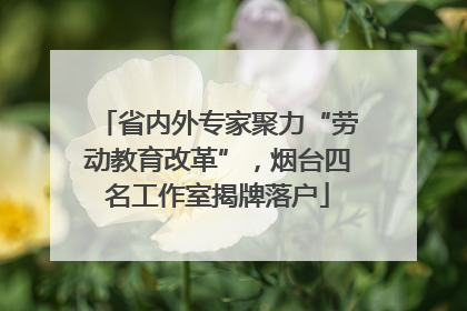 省内外专家聚力“劳动教育改革”，烟台四名工作室揭牌落户