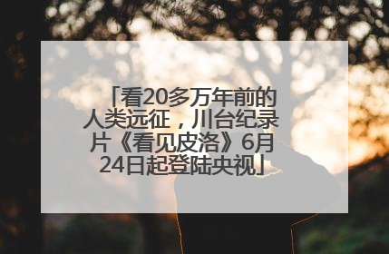 看20多万年前的人类远征，川台纪录片《看见皮洛》6月24日起登陆央视