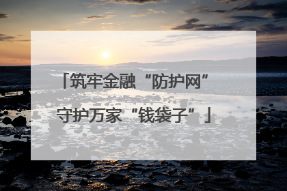 筑牢金融“防护网” 守护万家“钱袋子”