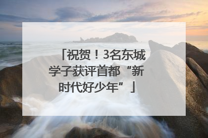 祝贺！3名东城学子获评首都“新时代好少年”