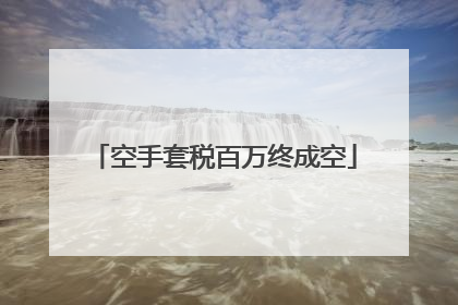 空手套税百万终成空