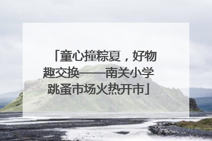 童心撞粽夏，好物趣交换——南关小学跳蚤市场火热开市