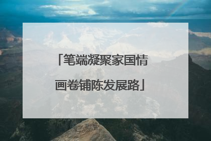 笔端凝聚家国情  画卷铺陈发展路