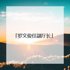 罗文俊任副厅长