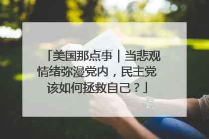 美国那点事｜当悲观情绪弥漫党内，民主党该如何拯救自己？