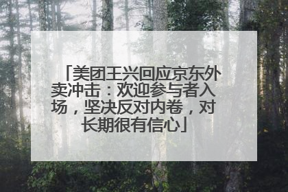 美团王兴回应京东外卖冲击：欢迎参与者入场，坚决反对内卷，对长期很有信心