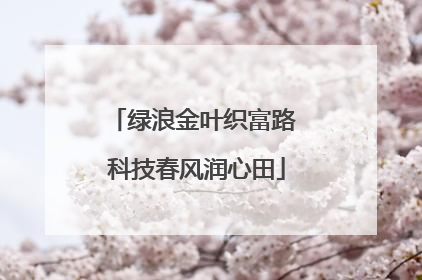绿浪金叶织富路 科技春风润心田