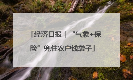 经济日报｜“气象+保险”兜住农户钱袋子