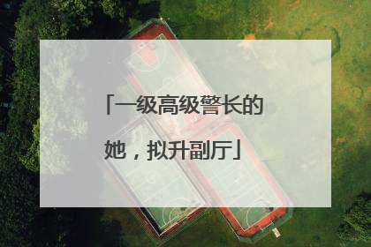 一级高级警长的她，拟升副厅