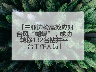 三亚边检高效应对台风“蝴蝶”，成功转移132名钻井平台工作人员