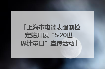 上海市电能表强制检定站开展“5·20世界计量日”宣传活动
