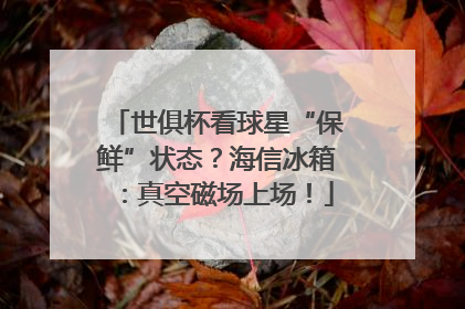 世俱杯看球星“保鲜”状态？海信冰箱：真空磁场上场！
