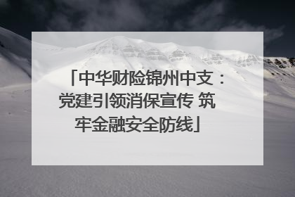 中华财险锦州中支：党建引领消保宣传 筑牢金融安全防线