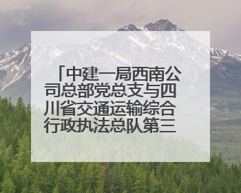 中建一局西南公司总部党总支与四川省交通运输综合行政执法总队第三支队党委、万源市草坝镇莲花院村党支部开展党建联建
