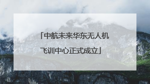 中航未来华东无人机飞训中心正式成立