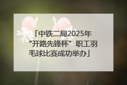 中铁二局2025年“开路先锋杯”职工羽毛球比赛成功举办
