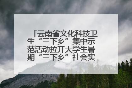 云南省文化科技卫生“三下乡”集中示范活动拉开大学生暑期“三下乡”社会实践活动序幕