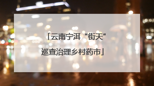 云南宁洱“街天”巡查治理乡村药市
