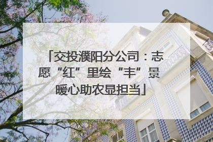 交投濮阳分公司：志愿“红”里绘“丰”景 暖心助农显担当