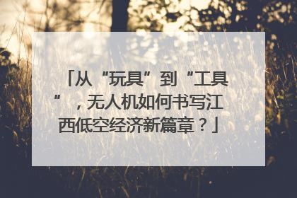 从“玩具”到“工具”，无人机如何书写江西低空经济新篇章？