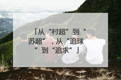 从“村超”到“苏超”，从“追球”到“追求”