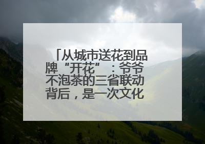 从城市送花到品牌“开花”：爷爷不泡茶的三省联动背后，是一次文化共振式扩张